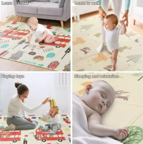 Alfombra antigolpes plegable para bebé